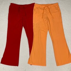 Cherokee Workwear Scrub Pants Bundle Womens XS 4101P Drawstring Flare (PAIR)